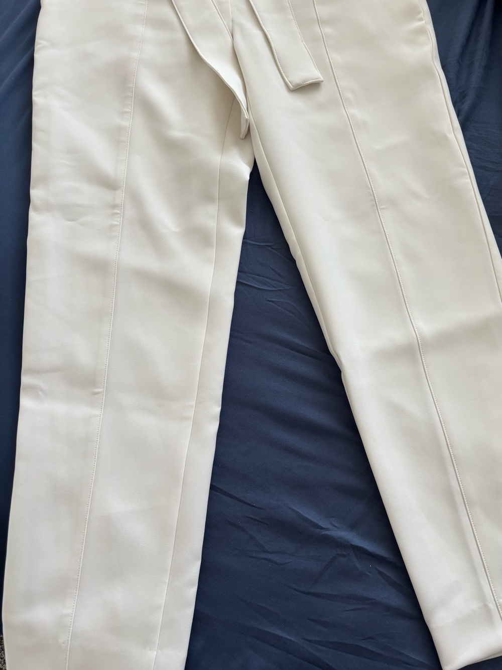 Ann Taylor Cream Straight-Leg Pants